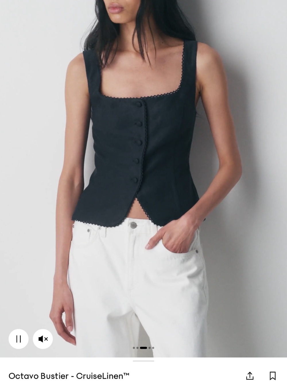 Aritzia Linen bustier